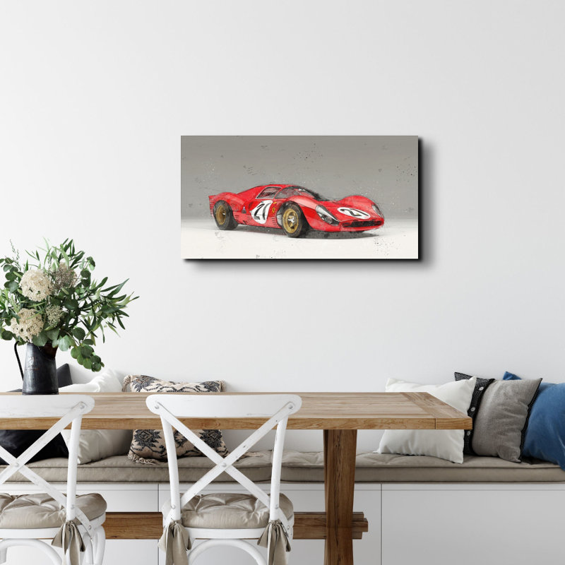 «Ferrari 330 P4» par Stephen Chambers, impression sur toile tendue, H 32 po x l 36 po x P 1,5 po