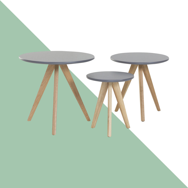 Duke Trestle Nesting Tables, Grey