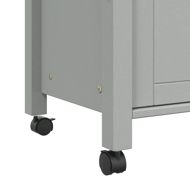 Solid Wood Bar Cart, Grey
