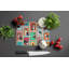 Lots of Boston Terrier Glass Cutting Board Large