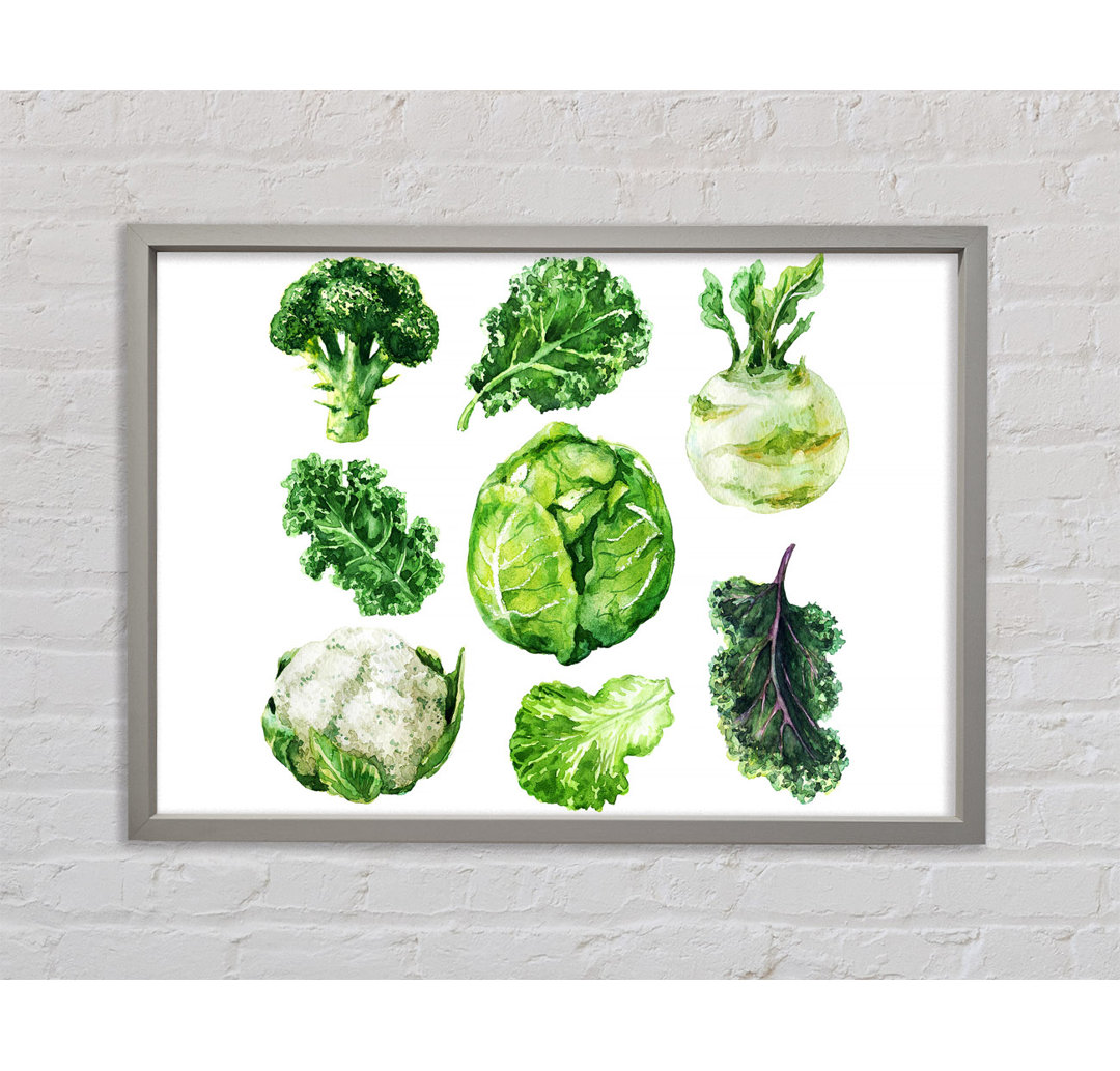 Vegetable Selection 3 - Einzelne Bilderrahmen Kunstdrucke auf Leinwand