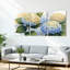 Tableau mural sur toile à motif floral d'hortensia (paquet de 3)-2025041792