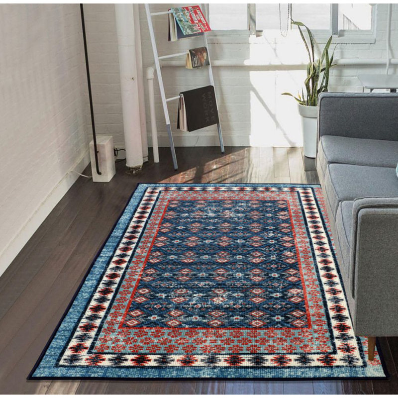 Tapis bleu forêt, Rectangle 3 pi x 5 pi