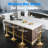 Clear Bar Stools Set of 3, Acrylic Bar Stools Swivel, Transparent Bar Stool, Bar Stool Adjustable Height, Modern Bar Chairs for Kitchen, Dining Room-622843870-628750133
