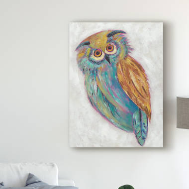 Stupell Industries Flying Wild Owl Acrylic Paint Paper Collage,12 x 12, Design by McKenna Ihde