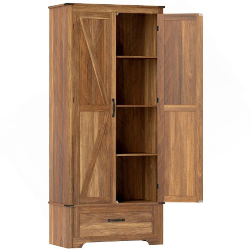 Armoire de cuisine, armoire avec tablettes réglables