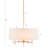5-Light White Drum Shade Chandelier
