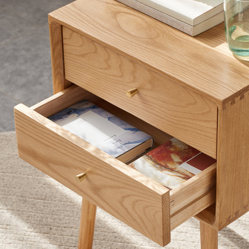 Brosnan 45cm W Solid Wood Bedside Table