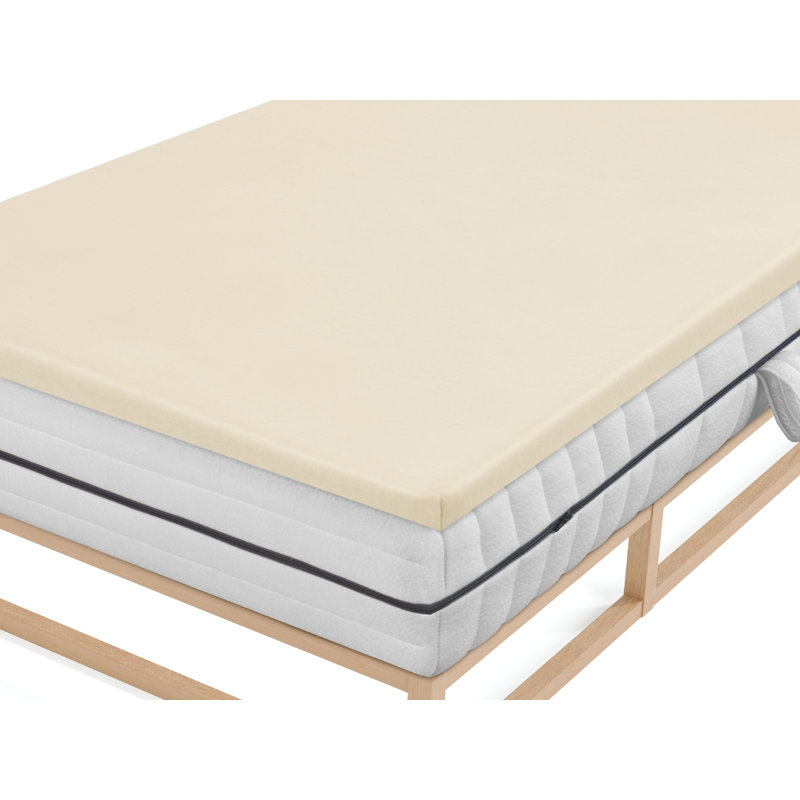 Cotton Blend Jersey Knit Fitted Sheet, 90-100 x 190-220 cm, Champagne