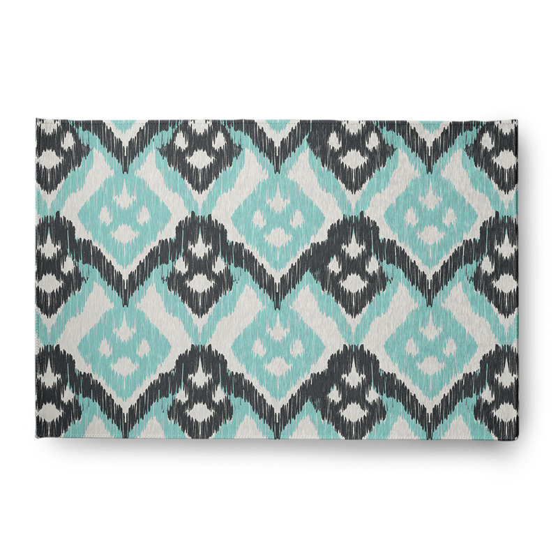 Chenille Ikat Indoor Rug, Rectangle 4' x 6'