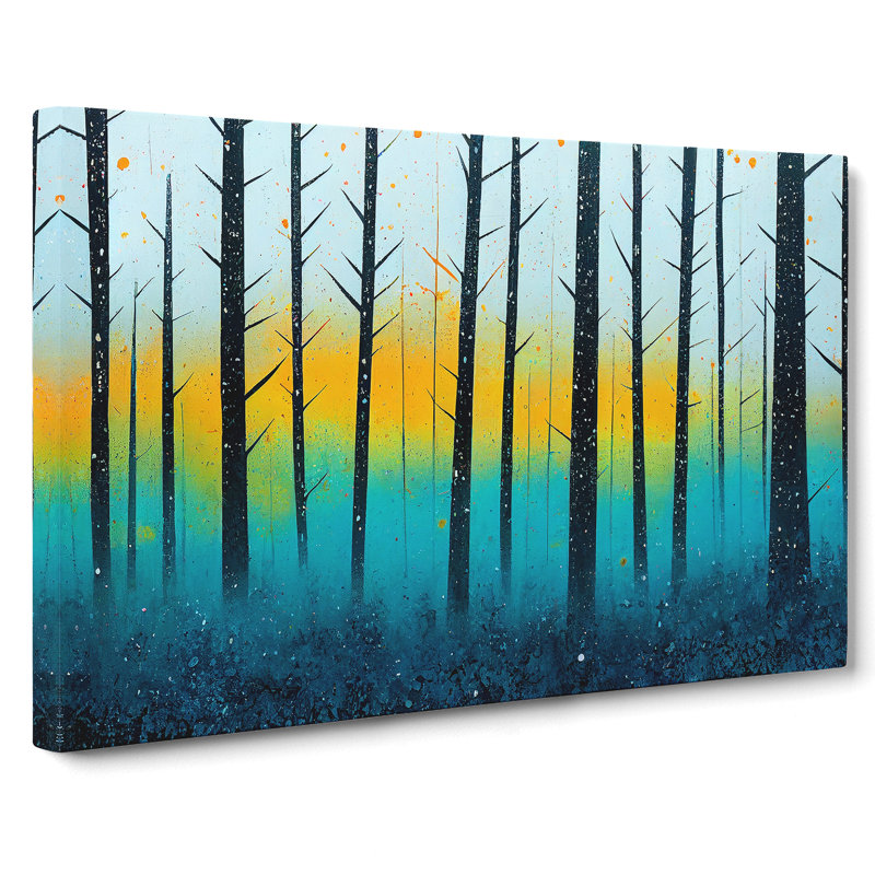 Summer Forest Splatter Vol.1 Abstract - Wrapped Canvas, 40cm H x 60cm W x 3cm D