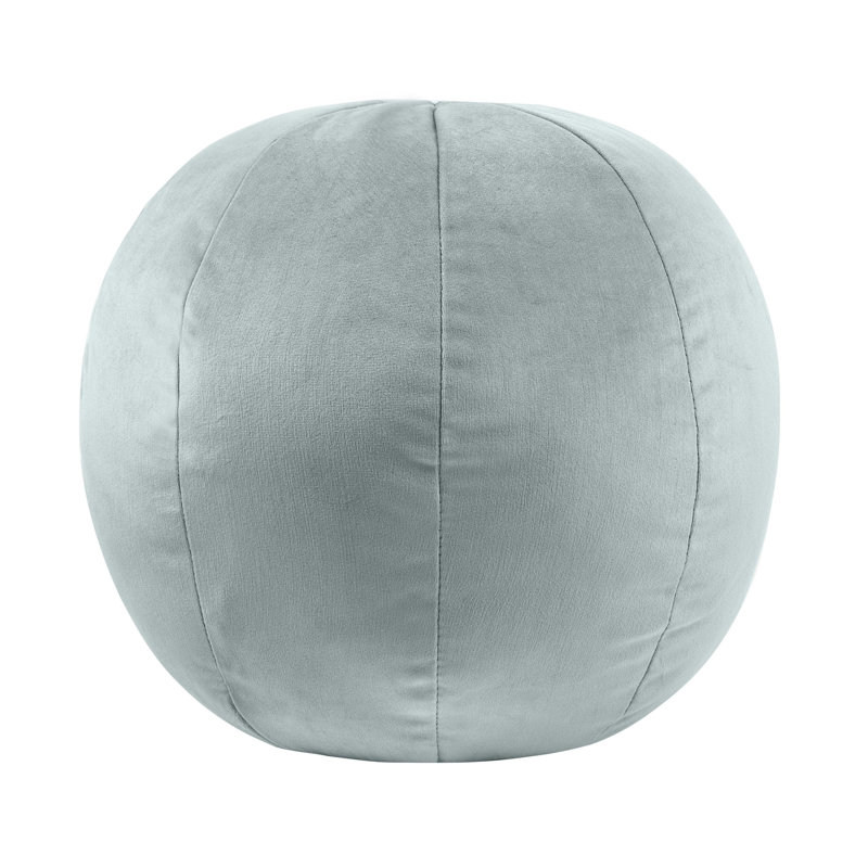 TOV Décor Velvet Throw Pillow, Round 9", Sea Blue