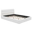 Lit plateforme tapissier, blanc