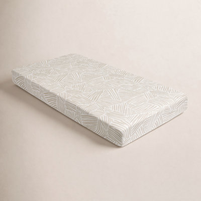 Oat Stripe Crib Sheet In Muslin Cotton