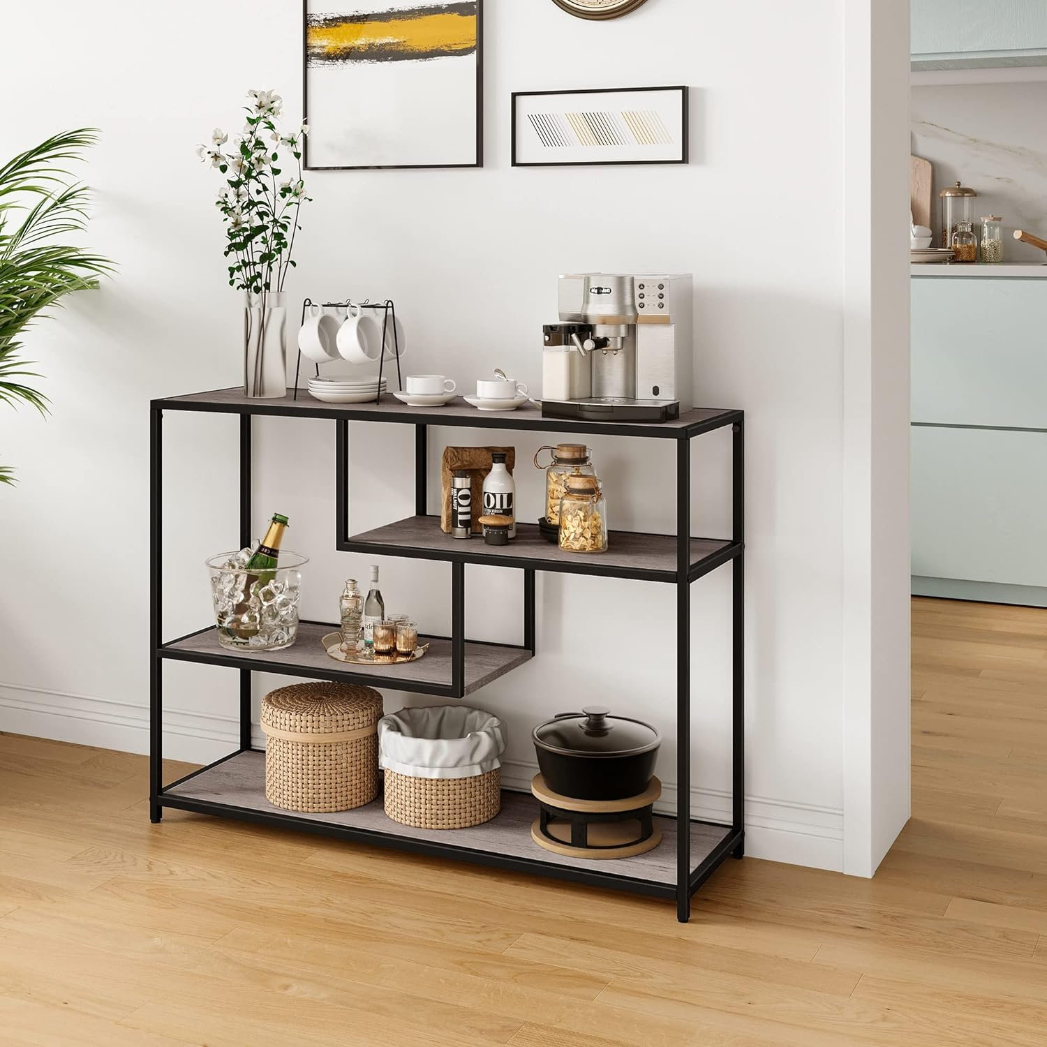 17 Stories 4-Tier Sofa Tables For Entryway, Narrow Tables With Open