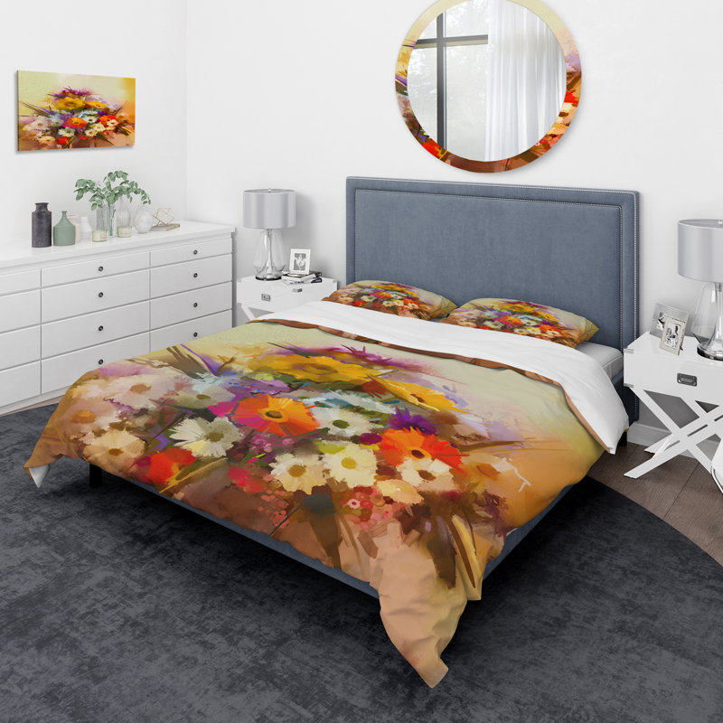 Ensemble de housse de couette traditionnelle, Housse de couette très grand + 2 taies décoratives