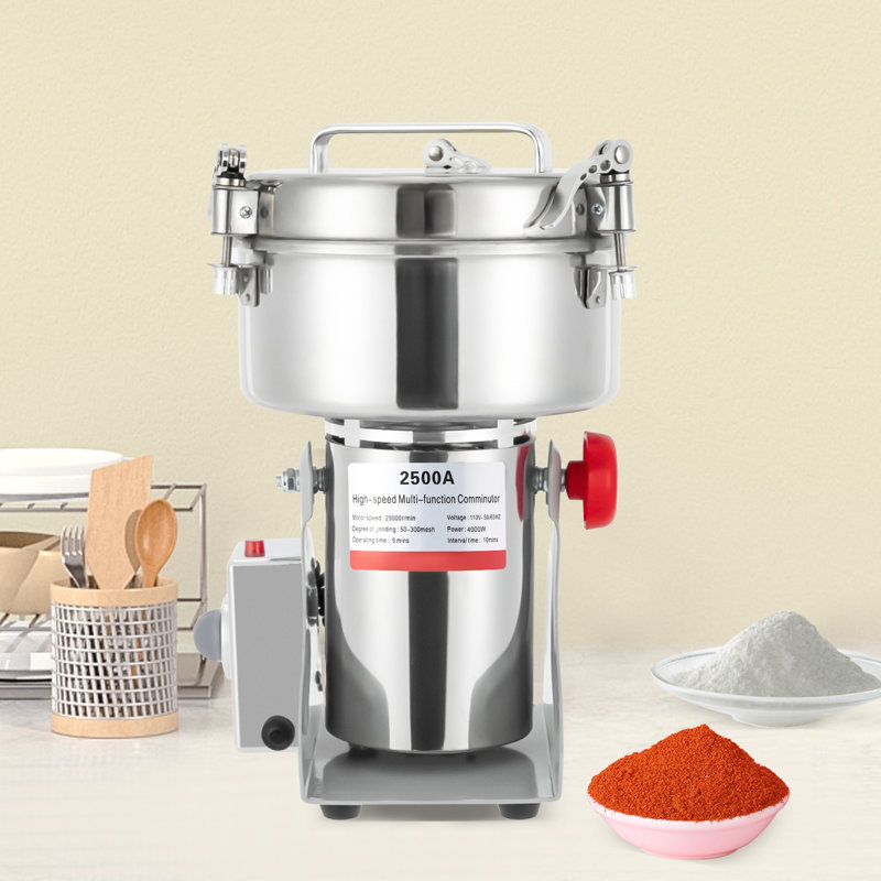4500W Stainless Steel Electric Grain Mill Machine With Timing Function