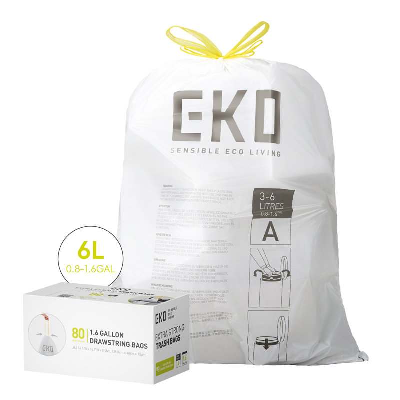 6L Trash Bags - 80 Count