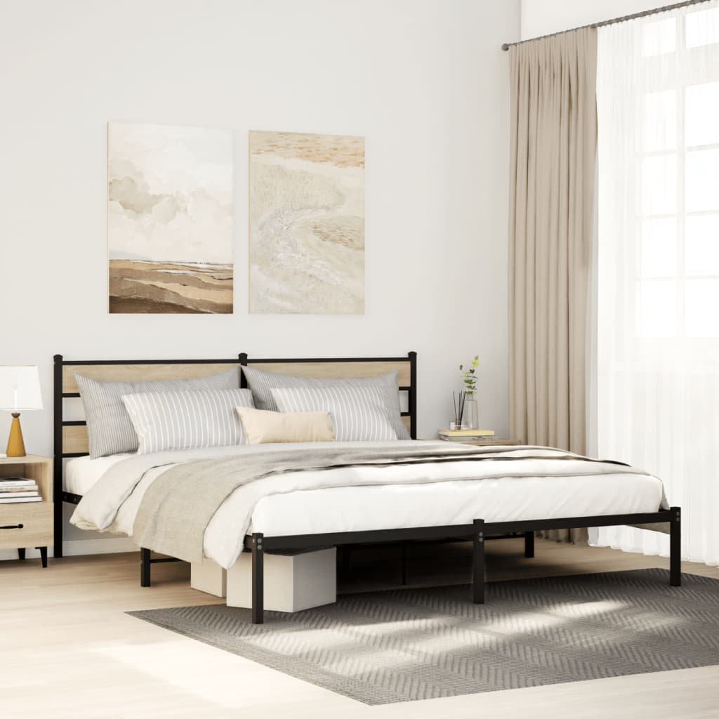 Vidaxl Bed Frame Without Mattress With Headboard 160X200 Cm