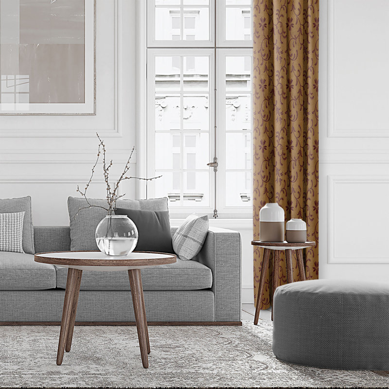 Ensemble de rideaux en mélange de coton 2 pièces Milli, L 20 po x L 144 po