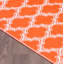 Tapis géométrique orange / blanc Nanafalia-1803504959