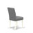 5 Piece Dinner Table Set Includes AModern Dining Table and 4 Platinum Gray Polyester Fabric Mid-Century Chairs with Stylish Back- Linen White Finish-1362006192-1362006195