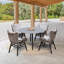 Chaises de patio durables, design moderne en bois d'eucalyptus pour la maison