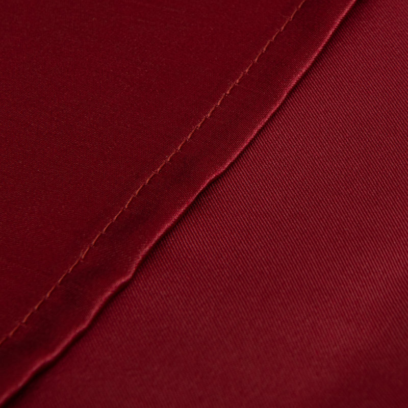 Satin Pillow Cases, King, Wine Red