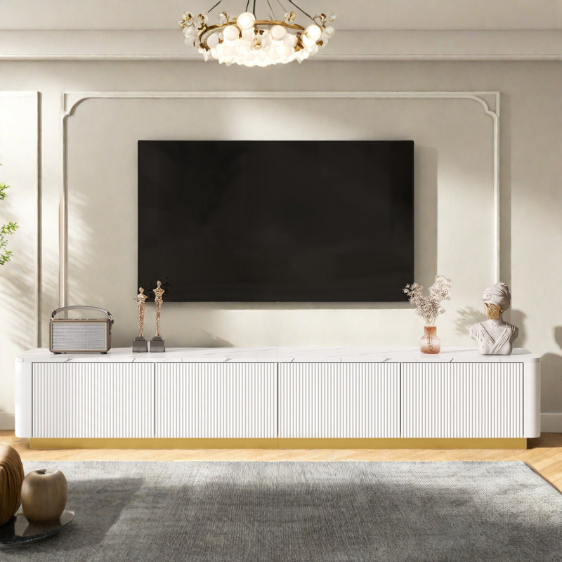 TV Stand For Tvs Up To 85", White