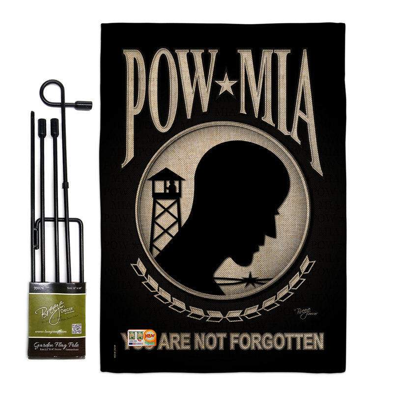 Double Sided 18.5'' H x 13'' W Burlap Flag Set
