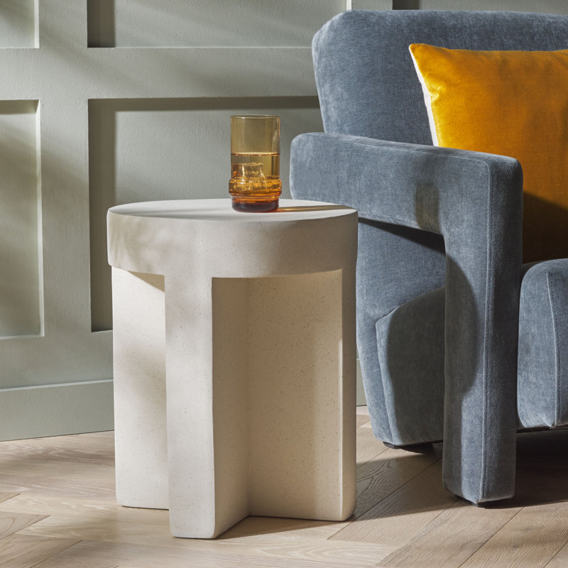 Table d'appoint Aldrich, Blanc