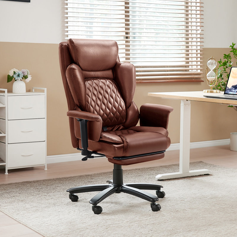 Executive Chair with Headrest, Brown
