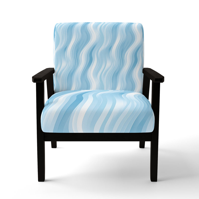 Chaise d'appoint Coastal, Accoudoirs carrés noirs