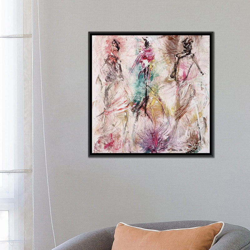 «Sans titre», reproduction sur toile, H 26 po x l 26 po x P 1,5 po, Toile encadrée noire, Pas de tapis