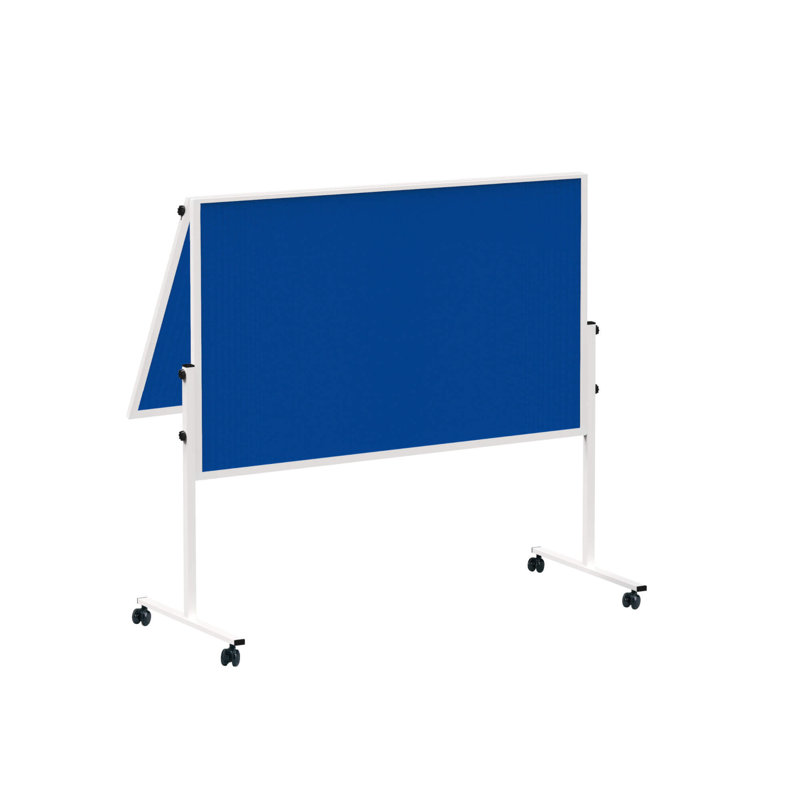 Solid Foldable Presentation Board with Felt Surface, Blue