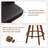 Deherrera Modern Swivel Faux Leather Counter Stools (Set Of 3)-165949343-165949342