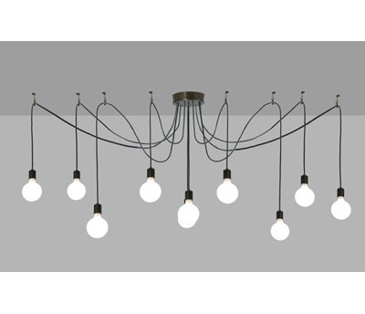Luminaire suspendu en grappe 10 lumières Castiliolite