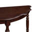 Retro Circular Curved Half-Moon Console Table with Cloud Design Top and Open Shelf Solid Wood Frame and Legs-1725257245