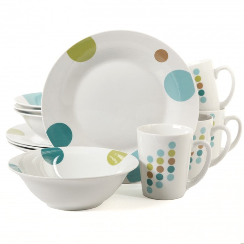 Gibson Retro Specks 12 Pc Dinnerware Set