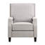 Fauteuil inclinable moderne en bois massif et tissu de chenille brun beige