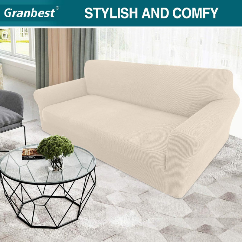 Outdoor Patio Sofa Cover, 107" H x 235" W x 104" D, White