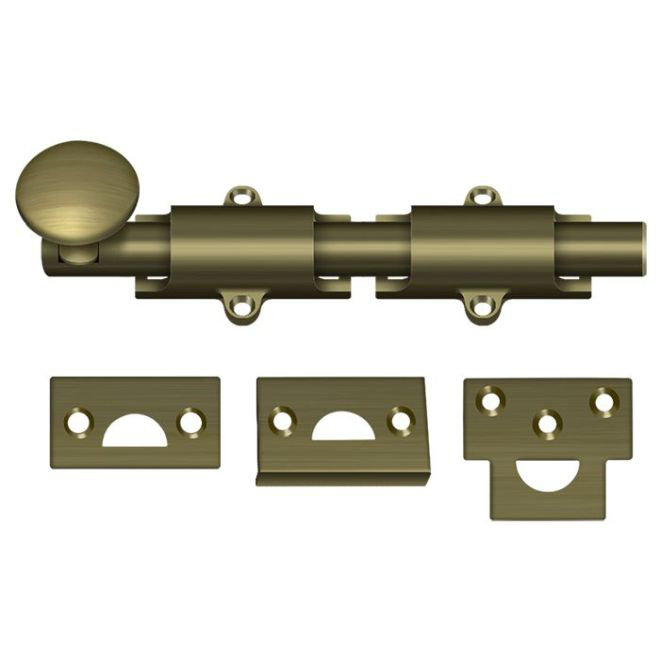 Brass Hardware, 1.25" H x 6" W x 1" D, Antique Brass