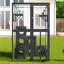 Enceinte pour chat gris avec portes - entrée et sortie faciles pour le refuge pour chats 7 boîtes en bois Le confort des chats
