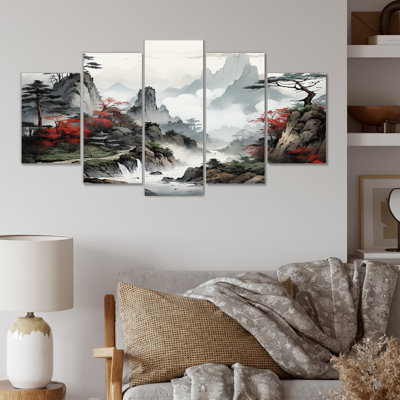 «River China Landscape I - China Multipanel», ensemble d'art mural