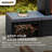  Sunjoy Outdoor Fireplace, Patio Wood Burning Steel Fireplace with Chimney, 2 Side Log Holders, Fireplace Tool and PVC Cover-109049184