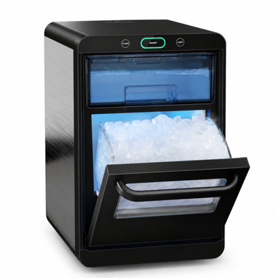 Nugget Ice Maker Countertop,44 lbs per Day, Crushed,Front Pull Out Water Tank  Removable Basket, Suitable for Family Gatherings and Kitchens.