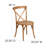 Arquit Stackable Cross-Back Wooden Bistro Chair-33388891-125324607
