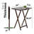 PJ Wood Folding TV Tray Tables with Compact Storage Rack, 5 Piece Set-95376857-95376858