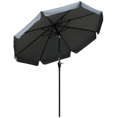 Parasol de marché 104,7 po avec manivelle et contrepoids inclus