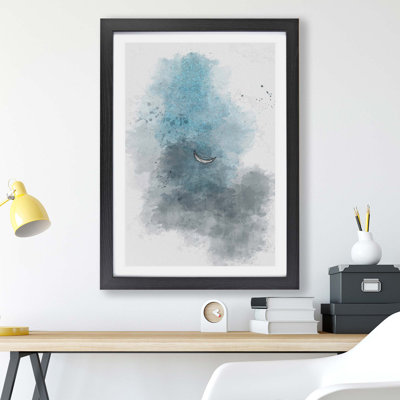 Moon over India - Framed Print